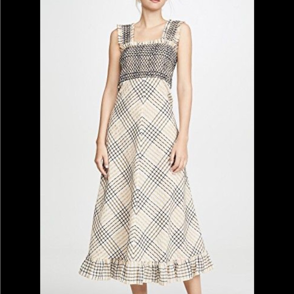 Ganni seersucker dress